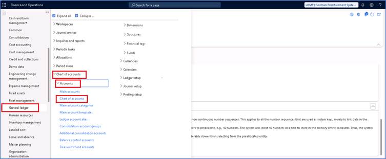 Chart of Accounts and Main accounts image