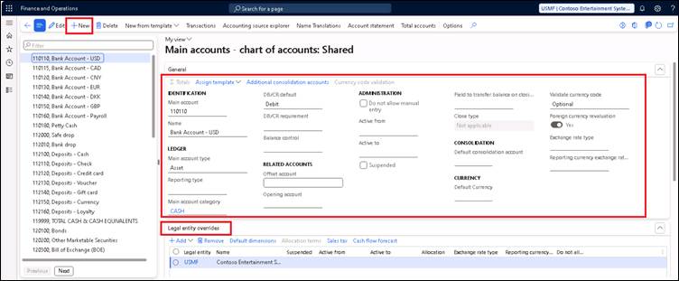 Chart of Accounts and Main accounts image